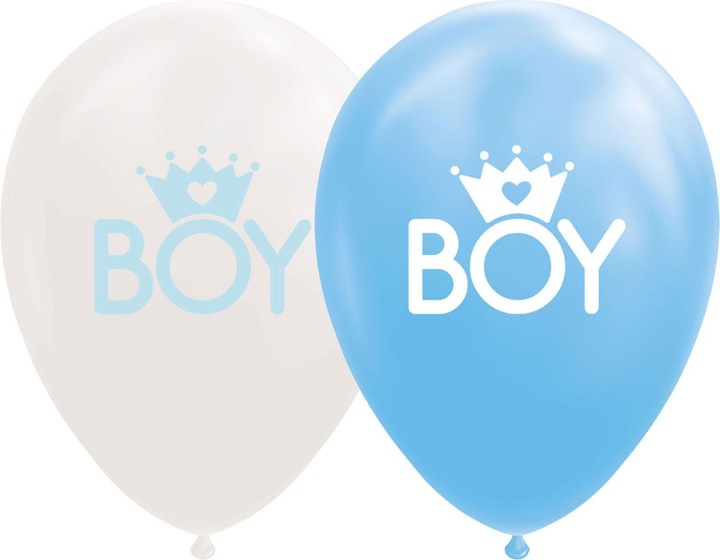 Produktbild Globos Luftballons Son Baby Blau/Weiss 30cm, 8St.