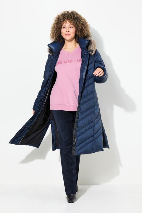 Produktbild Ulla Popken Puffer-Mantel, Kapuze abnehmbar, Stehkragen, Zipptaschen (42, 44)