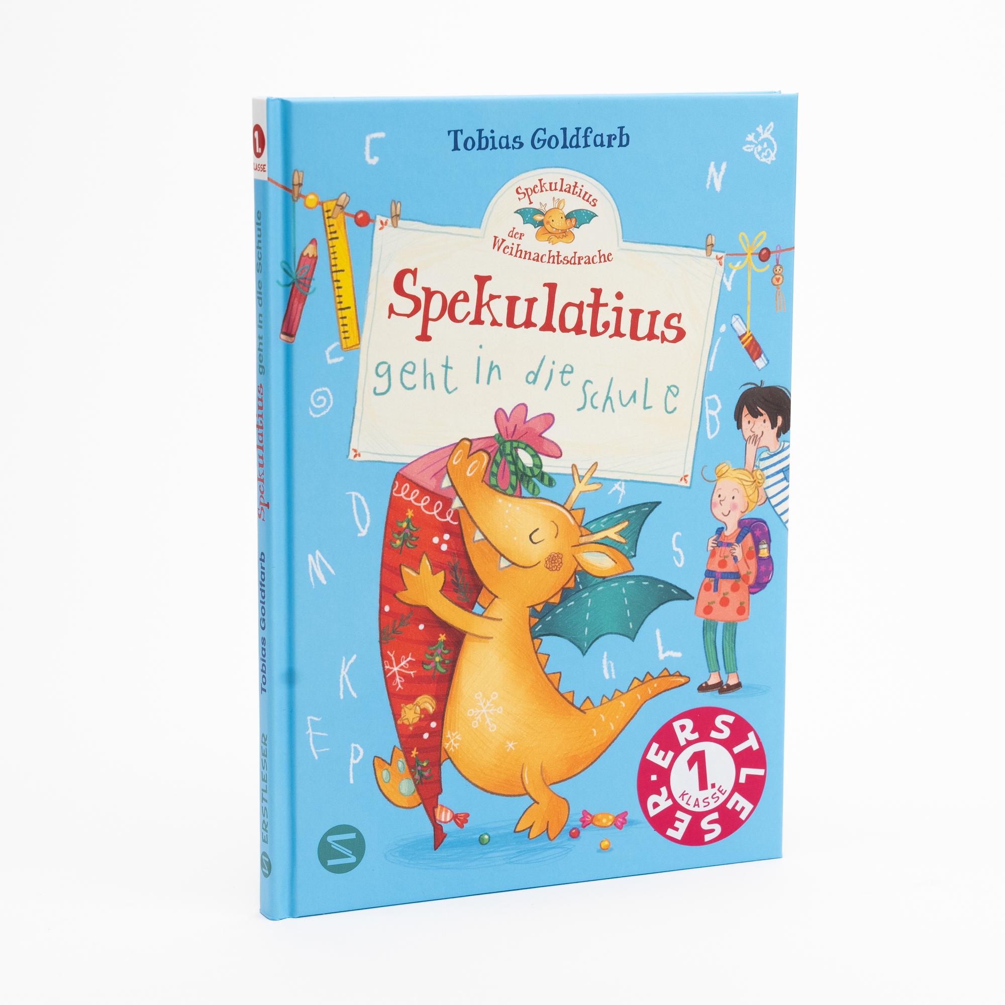 Thumbnail - Spekulatius, der Weihnachtsdrache. Spekulatius geht in die Schule, Kinderbücher von Tobias Goldfarb