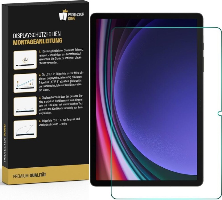 Actual product image Protectorking 1x Panzerfolie Anti-Shock matt entspiegelt (1 Piece, Galaxy Tab S9 Plus)