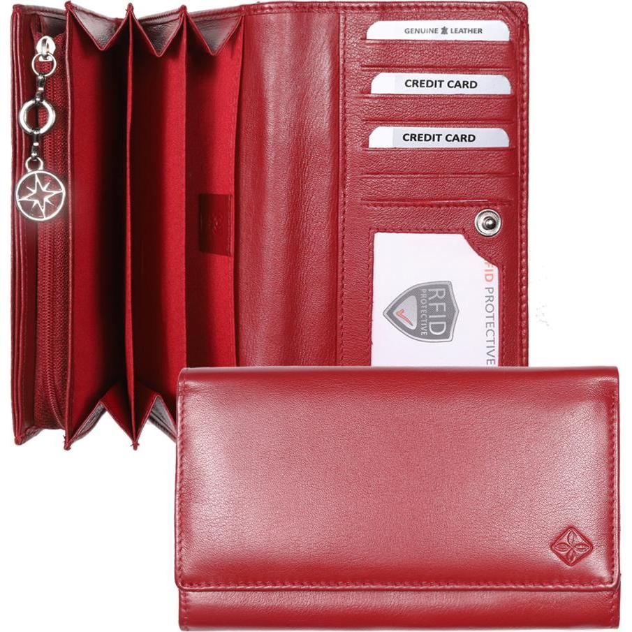 Thumbnail - Zoom, Damen, Portemonnaie, Damen Geldbörse, breit, RFID, Rot