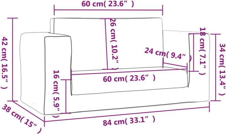 Produktbild vidaXL Kindersofa