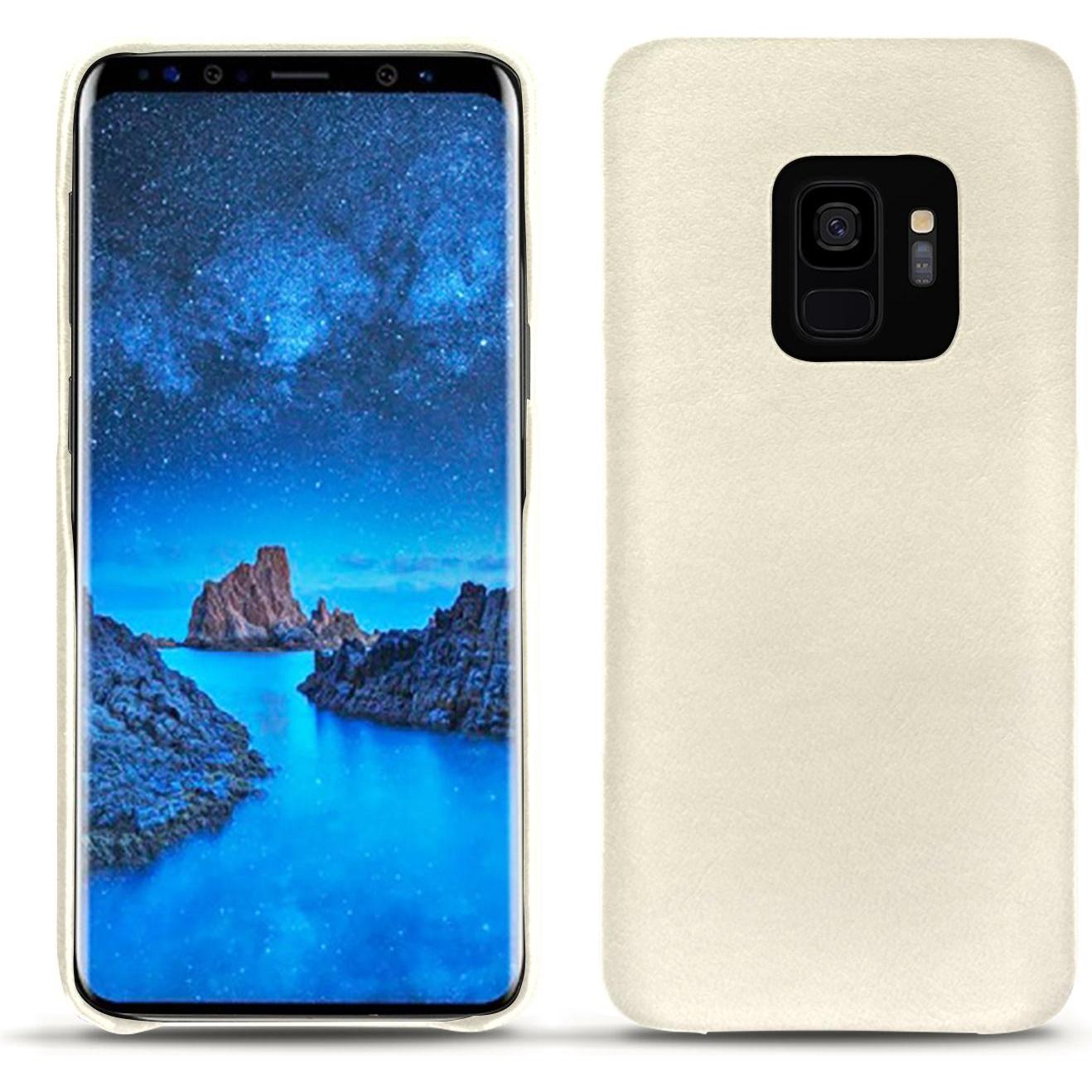 Noreve Lederschutzhülle (Samsung Galaxy S9), Smartphone Hülle, Weiss