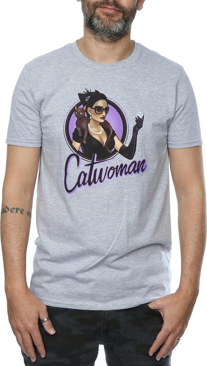 Immagine prodotto Universal Textiles Maglietta Catwoman Heather Uomo (XL)