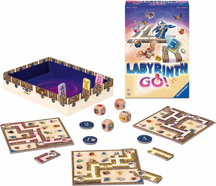 Image du produit Ravensburger Jeu de famille 24699 - Labyrinthe Go! - Jeu de société pour 1 - 4 personnes (Anglais, Portugais, Allemand, Néerlandais, Français, Italien, Espagnol)