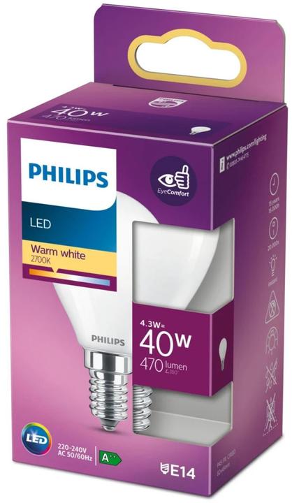 Produktbild Philips Lampe (E14, 4.30 W, 470 lm, 2 x, F)