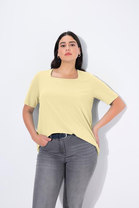 Actual product image Ulla Popken Essential Square Neck Stretch Tee (54)