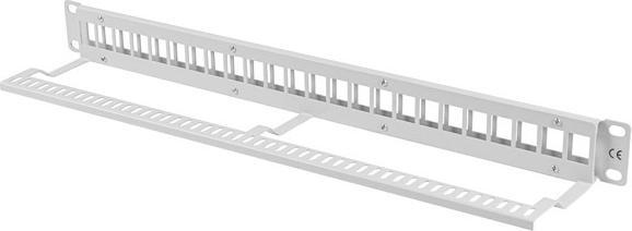 Produktbild Lanberg PPKS-1024-S Keystone Patch Panel 19 Zoll 24 Port 1U weiss