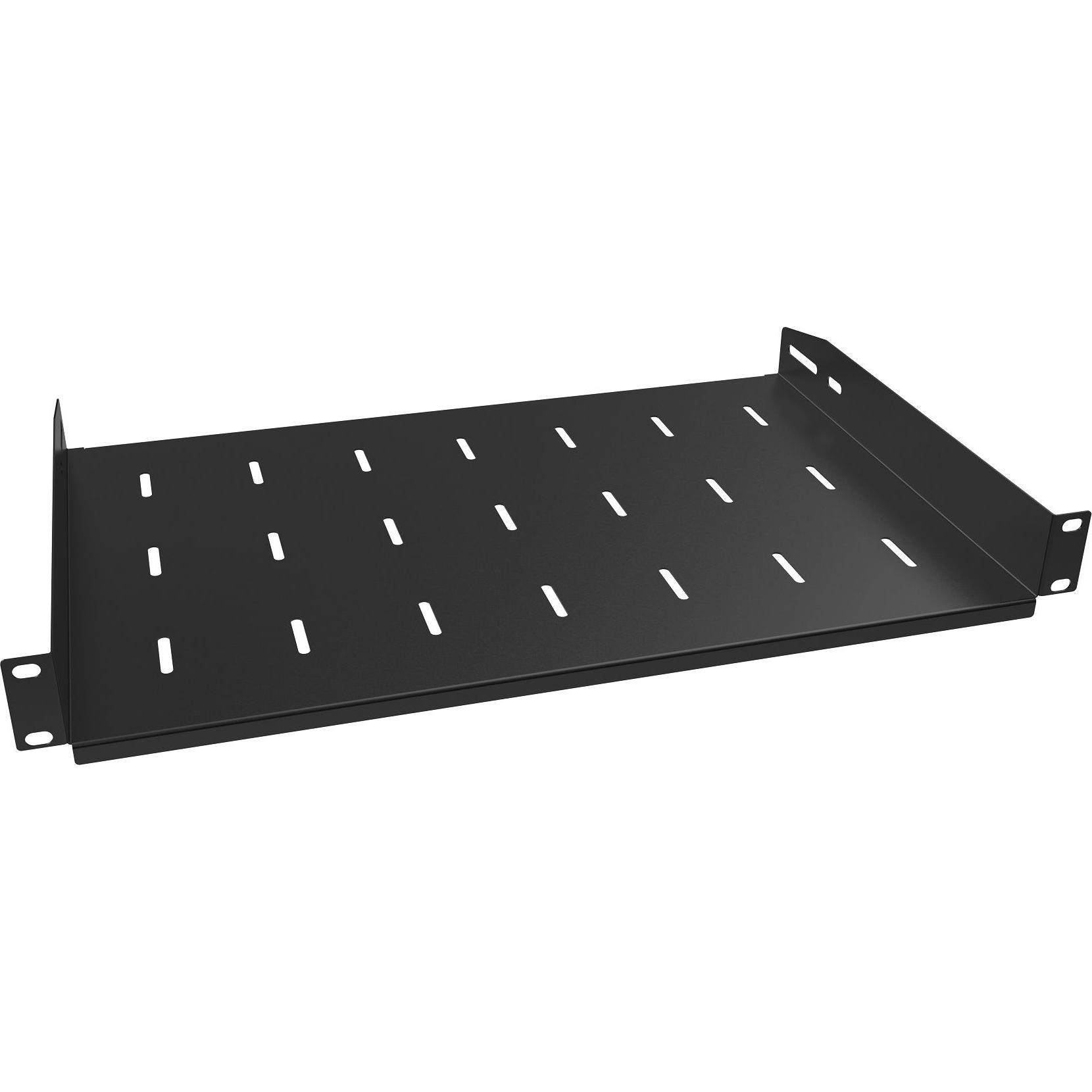 Stalflex Scaffale rack 19" 1U, 300 mm, nero S-RSF19-1U-300B, Accessori per armadio rack, Nero