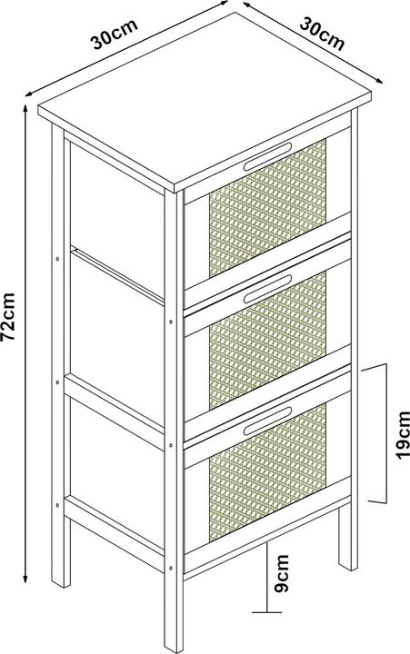 Image du produit En.Casa Tervola (30 x 30 x 72 cm)