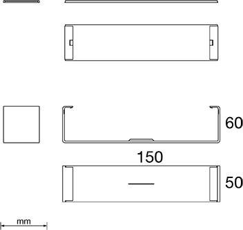 Actual product image Unex Joint cover (Cable hole, 15 cm)
