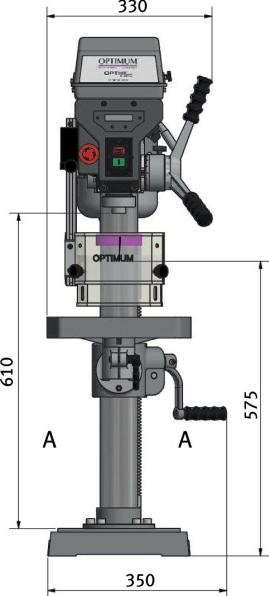 Actual product image Optimum OPTIdrill D23Pro 400V bench drill with V-belt drive