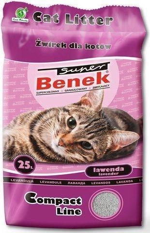 Immagine prodotto Super Benek Compatto Lawenda 25L Attivo (Assorbimento rapido, Biodegradabile, 30 kg)