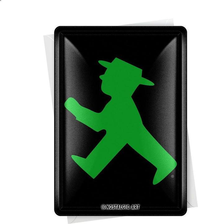 Image du produit Nostalgic-Art Merchandising Postkarte Ampelmann Grün/Schwarz (1 pcs)