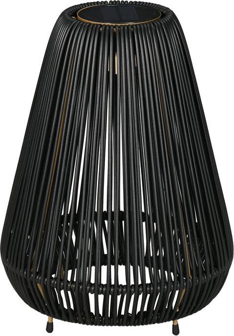 Image du produit Swisshandel24 Lampe solaire en rotin, lampe de chemin imperméable avec capteur de lumière, lampe de jardin (IP44)