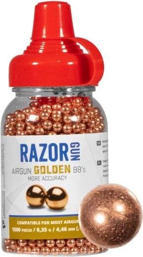 Actual product image Razorgun Śrut 4 46 mm BBs Golden kulka stalowa1500