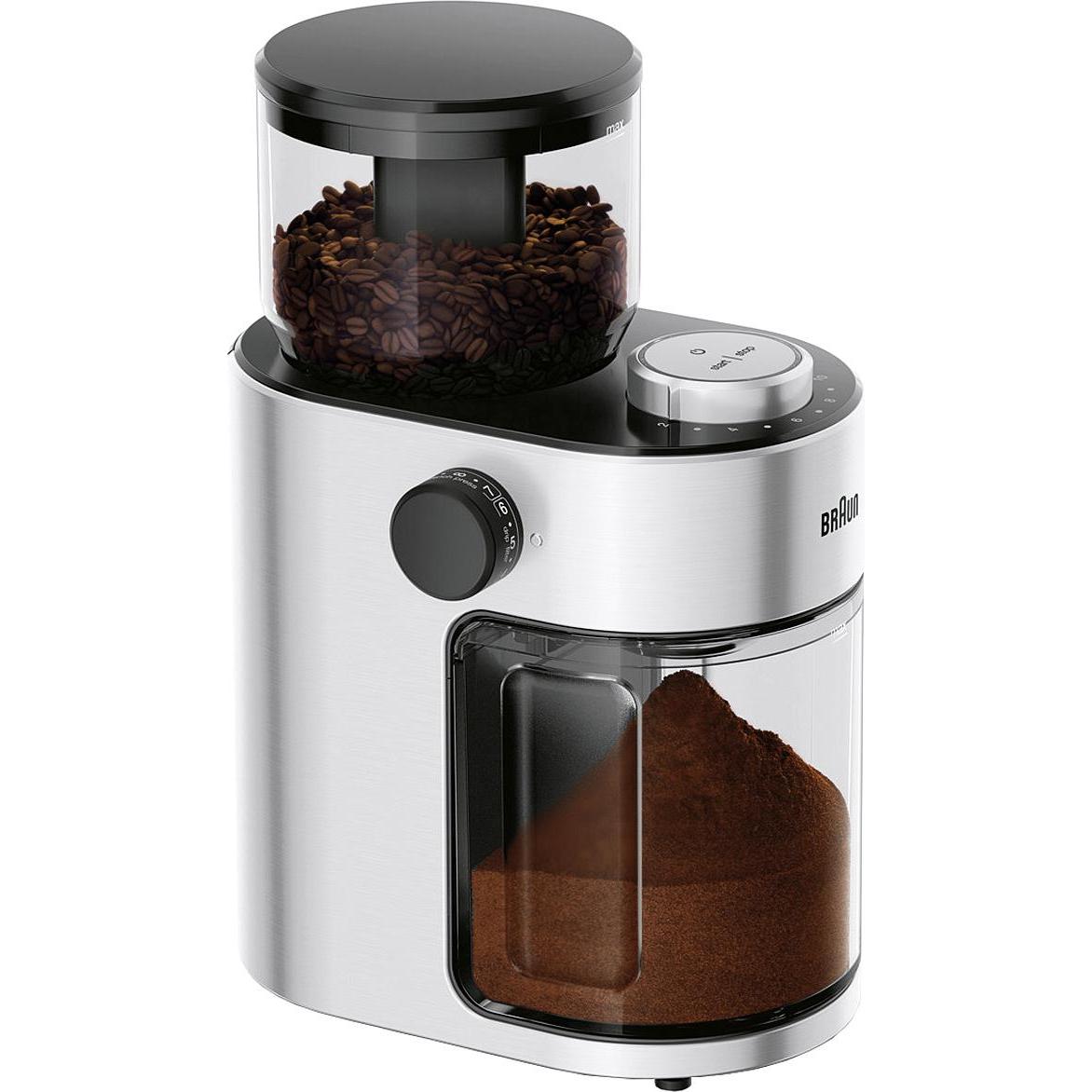 Braun KG7070, Macinacaffè, Nero, Argento, Trasparente