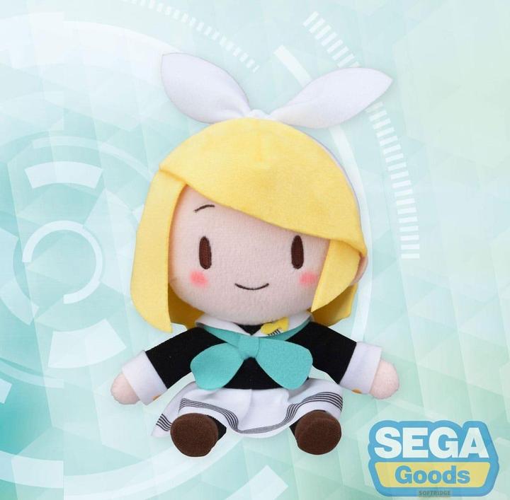 Actual product image Sega Character Vocal Series 02: Kagamine Rin/Len Fuwa Petit Mini Plush Figure Kagamine Rin Uniform Ver. (16 cm)