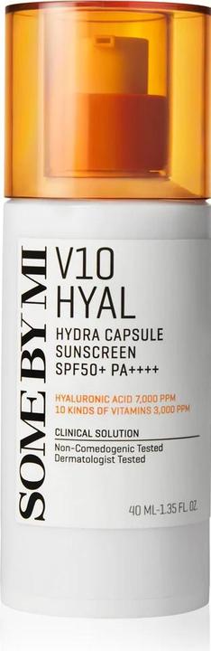 Some By Mi V10 Hyal Hydra Capsule Sunscreen SPF50+ 40ml (Sun cream face, Suntan cream, SPF 50+, 40 ml)