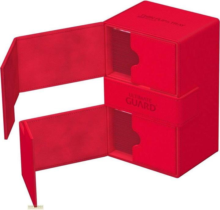 Actual product image Ultimate Guard Twin Flip'n'Tray 160+ XenoSkin Monocolor Rouge