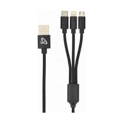 Sbox USB 2.0 8-pin/Type-C/Micro USB charging only 2.4A 1M BULK (1 m), USB Kabel