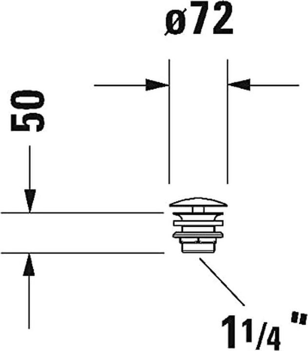 Actual product image Duravit Shaft valve 50mm black matt