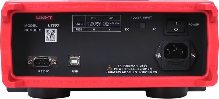 Actual product image Uni-T Bench multimeter UT803, True RMS