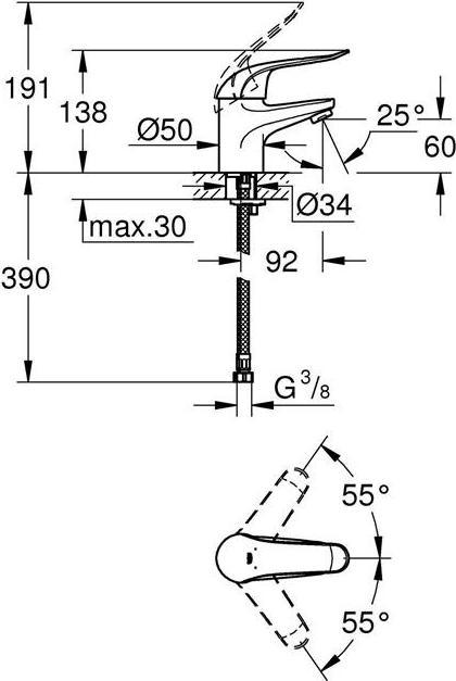 Immagine prodotto Grohe Miscelatore monocomando per lavabo EUROECO SPEZIAL