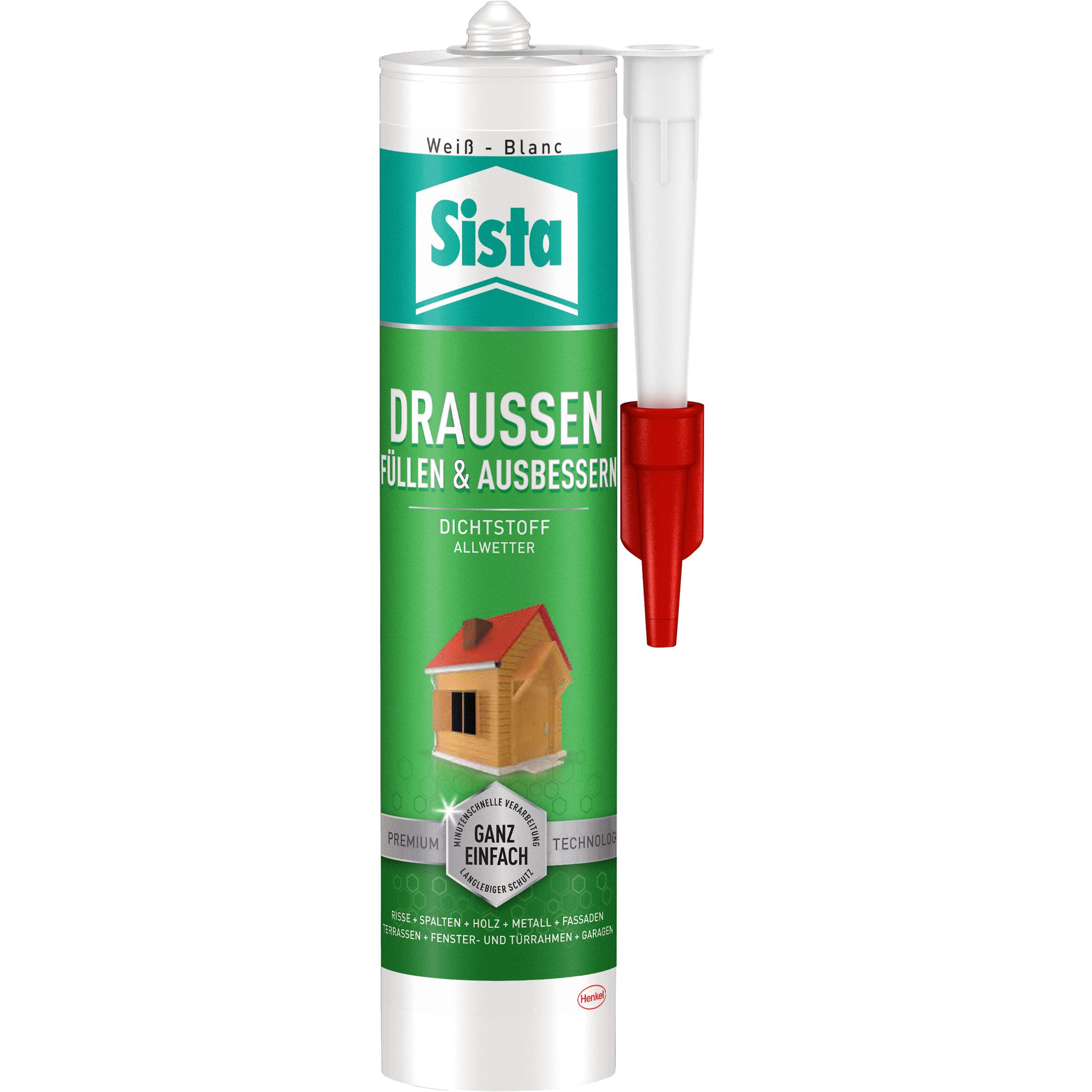 Sista Draussen Füllen & Ausbessern weiss (0.45 kg, Weiss, 280 ml) (302094)