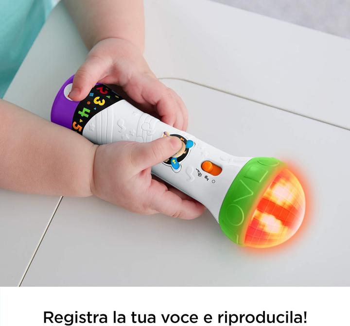 Actual product image Fisher-Price Laugh & Learn Rock & Record Microphone (Italian)