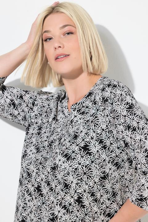 Immagine prodotto Ulla Popken Shirt, Blüten, A-Linie, Rundhals, 3/4-Arm (42, 44)