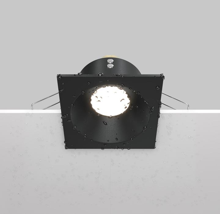 Image du produit Maytoni Zoom Downlight, Luminaire encastré GU10 carré noir IP65 étanche (GU10)