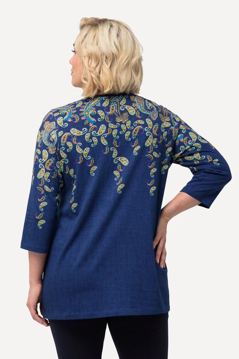 Produktbild Ulla Popken Longshirt, Bordürendruck, Rundhals, 3/4-Arm (68)
