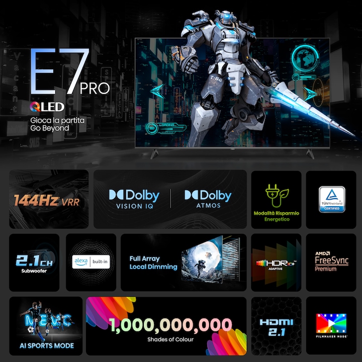 Produktbild Hisense TV 75E7NQ PRO (75", E7NQ, QLED, 4K)