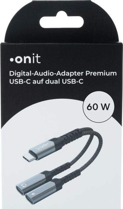 Actual product image Onit Digital-Audio-Adapter Premium USB-C auf dual USB-C (USB-C, USB-C)