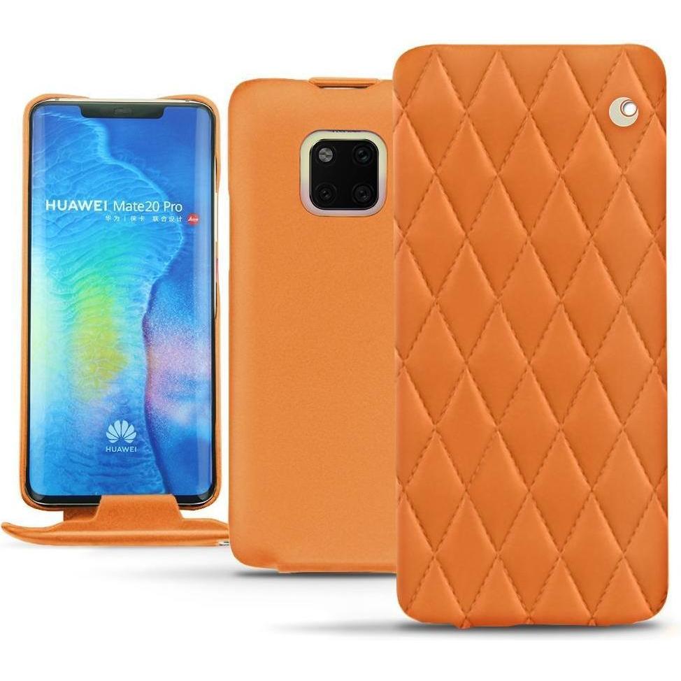 Noreve Lederschutzhülle vertikal (Huawei Mate 20 Pro), Smartphone Hülle, Orange