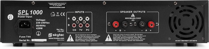 Actual product image Skytec Power amplifier SPL 1000 (Final stage)
