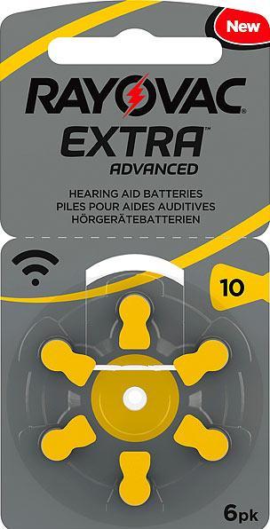 Image du produit Rayovac Piles pour appareils auditifs 10 Extra Advanced 1,45V 105 mAh, paquet de 6 (10, 105 mAh)