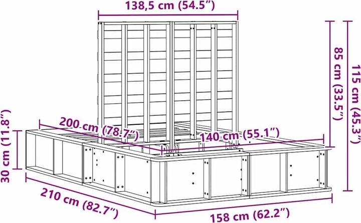 Actual product image vidaXL Bedstead (140 x 200)