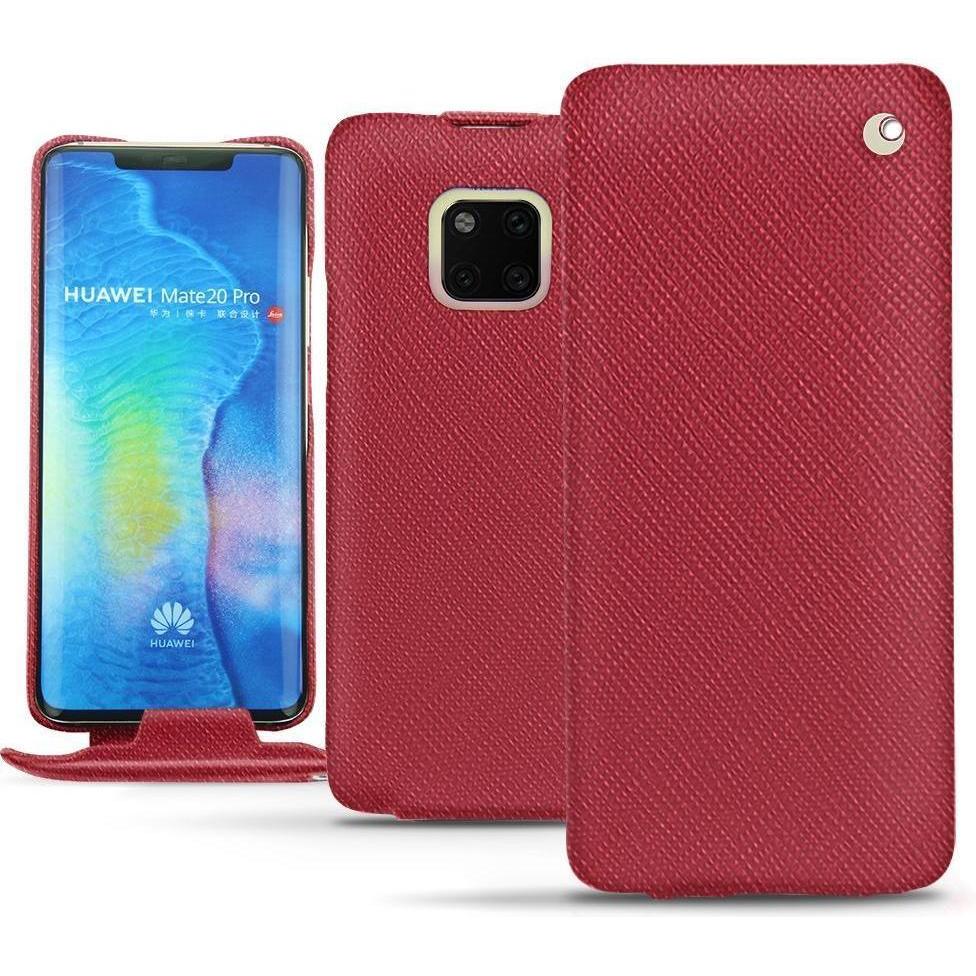 Noreve Lederschutzhülle vertikal (Huawei Mate 20 Pro), Smartphone Hülle, Rot