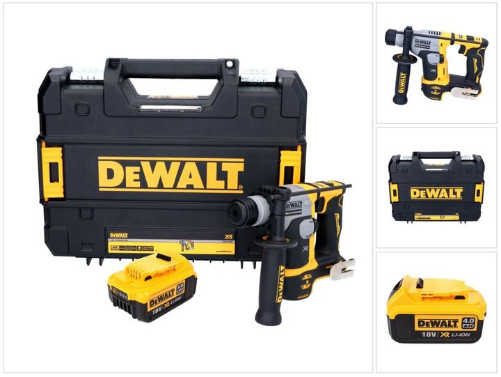 Produktbild DeWalt DCH 172 Akku Bohrhammer 18 V 16 mm 1,4 Joule SDS plus Brushless + 1x Akku 4,0 Ah + TSTAK - oh (Akkubetrieb)