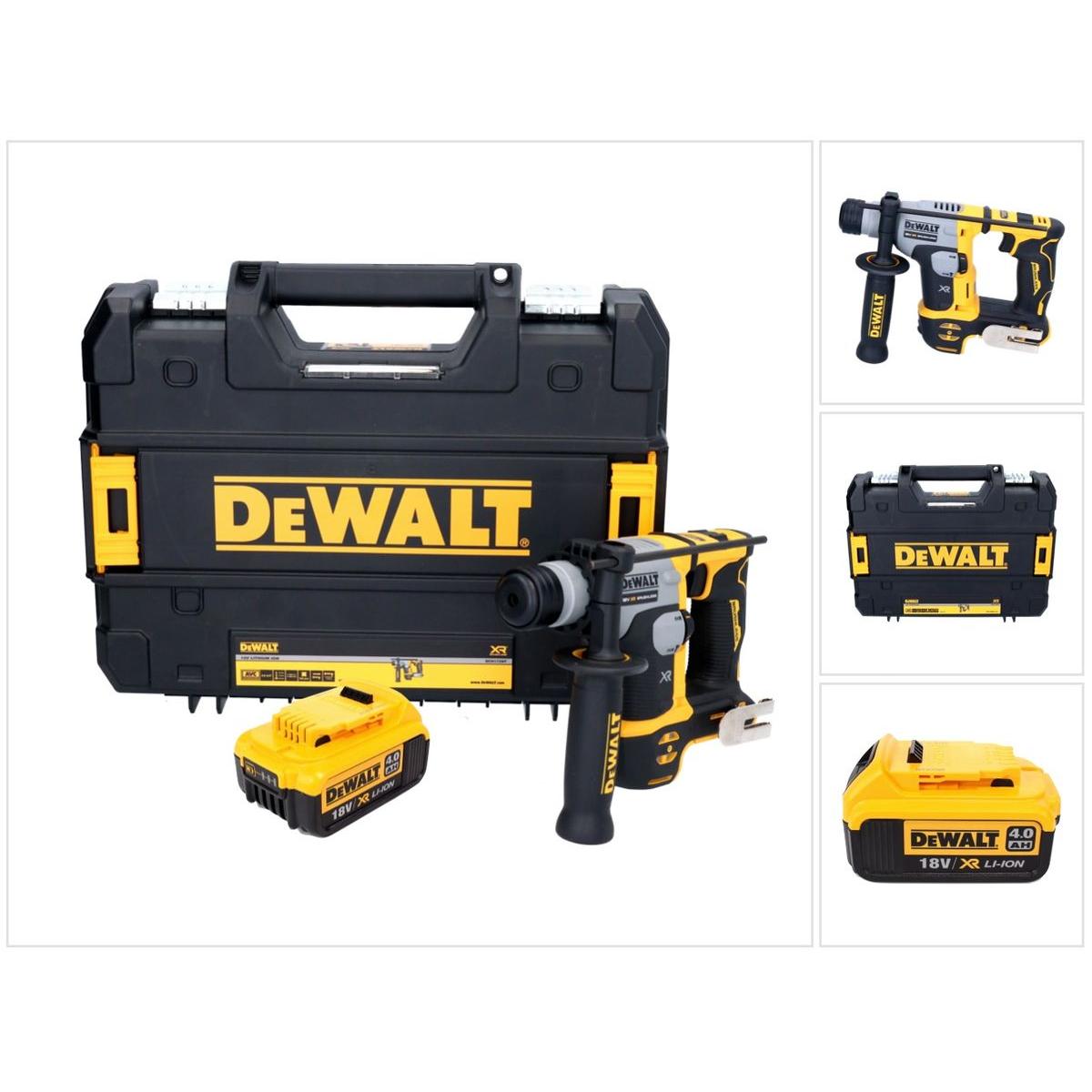 DeWalt, Bohrmaschine + Akkuschrauber, DCH 172 Akku Bohrhammer 18 V 16 mm 1,4 Joule SDS plus Brushless + 1x Akku 4,0 Ah +...