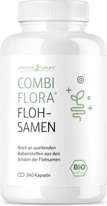 Produktbild Effective Nature Combi Flora Bio Flohsamenschalen Kapseln (240 Stück, Kapseln, 160 g)