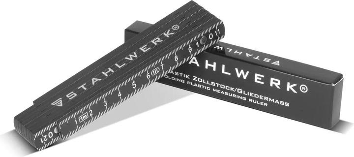 Actual product image Stahlwerk Folding rule 1 meter precise plastic folding rule metric digits
