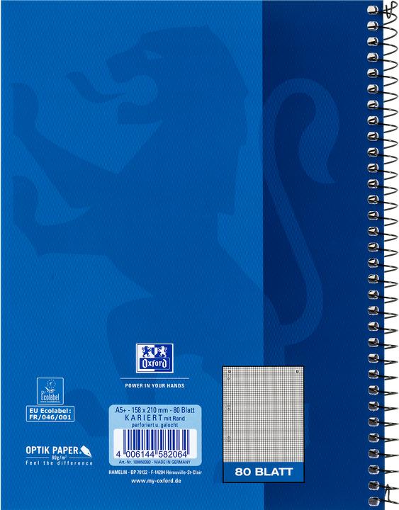 Produktbild Oxford Collegeblock (A5, Kariert, Weicher Einband)