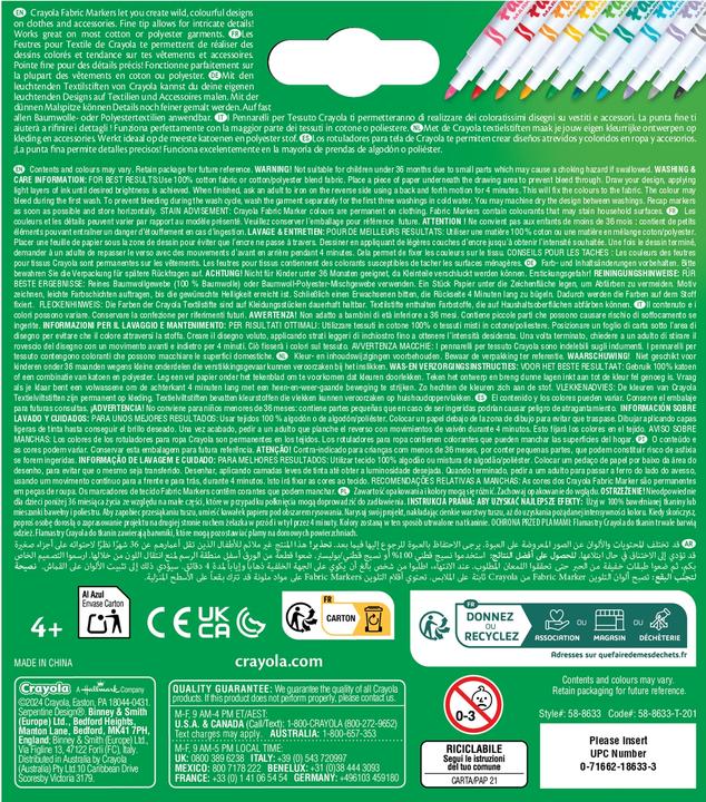 Actual product image Crayola Fabric marker (10x)