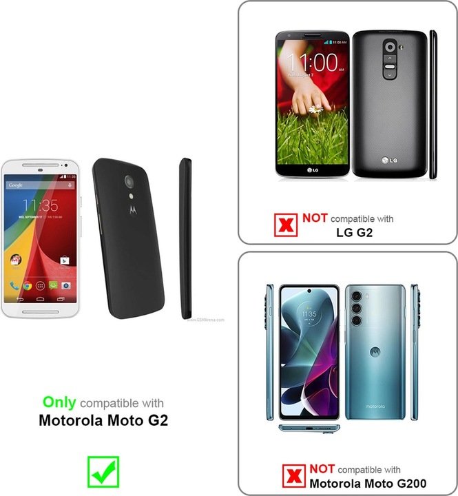 Image du produit Cadorabo Couverture rigide Frosty Cover (Motorola Moto G2 (2nd Gen))