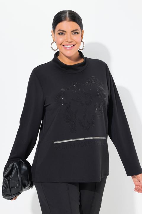Produktbild Ulla Popken Sweatshirt, Blüte, Stehkragen, Langarm, Modalmix (58)