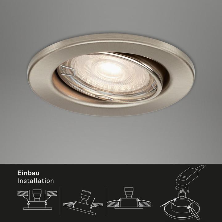 Produktbild Briloner LED Einbauleuchte, matt-nickel, 1xGU10/4,9W (460 lm, GU10)