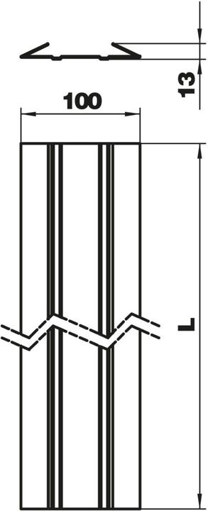 Actual product image OBO Bettermann OBO FLK BS 2 Flexkanal floor rail 2m anth (200 cm)